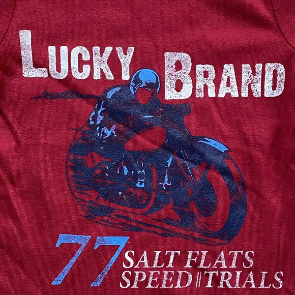 LUCKY Brand Bodysuit Motorcycle Motorsport Salt Flats Speed Trials Baby 3-6m - Picture 3 of 5